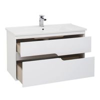 Товар: Тумба под раковину Aquanet Модена 100 198489 подвесная Белый глянец - фото 3 Тумба под раковину Aquanet Модена 100 198489 подвесная Белый глянец — фото 3, Тумбы под раковину