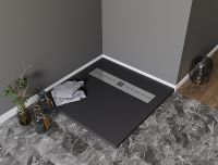 Душевой поддон из искусственного камня Aquanet Delight 90x90 258896 Черный — фото 2, Душевые поддоны из искусственного камня