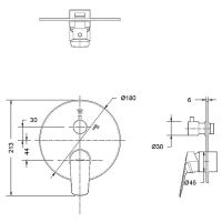Смеситель для душа Bravat Rhein PB8429564BW-2-ENG Черный матовый — фото 2, Смеситель для душа