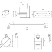 Набор аксессуаров для ванной Orange Y01-888cr Хром — фото 6, Наборы аксессуаров для ванной комнаты