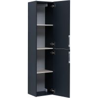 Шкаф пенал Aquanet Алвита New 35 подвесной Антрацит арт-277559 — фото 7, Пеналы для ванной комнаты