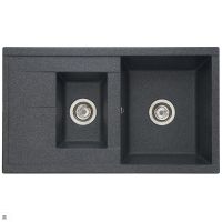 Кухонная мойка Aquaton Делия 87 1A716232DE210 Графит — фото 1, Кухонные мойки