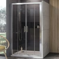 Душевая дверь Ravak 10° 10DP4 190 0ZKL0U00Z1 профиль Сатин стекло Transparent — фото 1, Раздвижные душевые двери