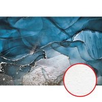 Фреска Ortograf Fluid art 34046 Фактура бархат FX Флизелин (4*2,7) Синий/Серебряный, Абстракция — фото 1, Фрески