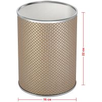 Товар: Ведро для мусора Geralis M-RBH-B Ромб Бежевое темное, кант Хром, 3 л - фото 2 Ведро для мусора Geralis M-RBH-B Ромб Бежевое темное, кант Хром, 3 л — фото 2, Мусорные ведра