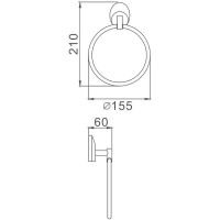 Товар: Кольцо для полотенец Haiba HB1604 Хром - фото 2 Кольцо для полотенец Haiba HB1604 Хром — фото 2, Полотенцедержатели