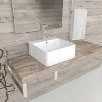 Раковина Esbano Circon 40 ESRNCIRC40W Белая — фото 3, Раковины накладные