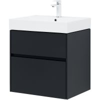 Тумба с раковиной Aquanet Бруклин 60 312875 подвесная Антрацит матовый — фото 3, Тумбы с раковиной