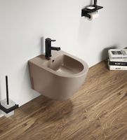 Биде CeramaLux В2342BDMC подвесное Капучино матовое — фото 2, Биде