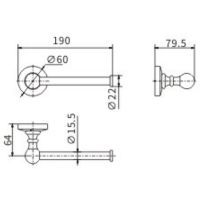 Держатель туалетной бумаги CeramaLux Caps 51307A Хром — фото 2, Держатели туалетной бумаги