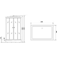 Душевая кабина Niagara Luxe 120x80 NG-7711GR с гидромассажем — фото 6, Душевые кабины