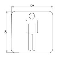 Табличка Туалет мужской Emco System2 3576 000 01 Хром — фото 2, Аксессуары и оборудование для общественных мест