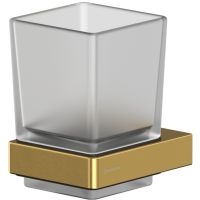 Стакан для зубных щеток Whitecross Cubo gold brushed CU2430GLB Брашированное золото — фото 1, Мыльницы