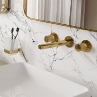 Смеситель для раковины WasserKRAFT Ems 7645 Золото глянцевое — фото 2, Смесители