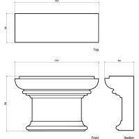 Капитель Европласт 1.21.008 46x98x151 мм — фото 2, Колонны