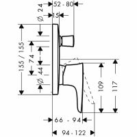 Товар: Смеситель для душа Hansgrohe PuraVida 15445000 Хром - фото 2 Смеситель для душа Hansgrohe PuraVida 15445000 Хром — фото 2, Смеситель для душа