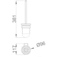 Ершик для унитаза Nofer Santorini 16342.B Хром — фото 3, Ершики для унитаза