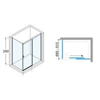 Товар: Душевая дверь Novellini Opera 120 R OPEPH119D-1H профиль Черный матовый стекло прозрачное - фото 4 Душевая дверь Novellini Opera 120 R OPEPH119D-1H профиль Черный матовый стекло прозрачное — фото 4, Душевые двери в нишу