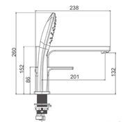 Смеситель на борт ванны Gappo G17-8 Белый Хром арт-G1117-8 — фото 8, Смесители на борт ванны