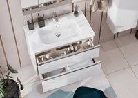 Тумба под раковину Roca The Gap 80 A857399806 подвесная Белый глянец — фото 13, Мебель для ванной