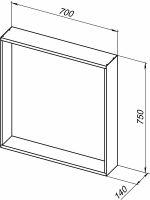 Зеркало Allen Brau Reality 70 1.32017.BB с подсветкой Черный браш с сенсорным выключателем — фото 12, Зеркала в ванную комнату