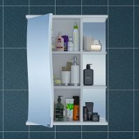 Зеркальный шкаф СанТа Волна 55 L 101009 Белый — фото 1, Зеркальные шкафы в ванную