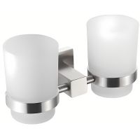 Стакан для зубных щеток Frap F303 F30308 двойной Сатин — фото 1, Стаканы для зубных щеток