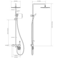 Товар: Душевая система Royce Viva RCS-111402CR Хром - фото 2 Душевая система Royce Viva RCS-111402CR Хром — фото 2, Душевое оборудование. Душевая программа