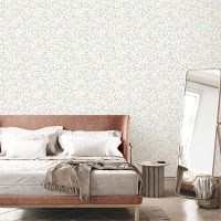 Обои Andrea Rossi Cheradi 54394-1 Винил на флизелине (1,06*10,05) Белый/Разноцветный, Цветы — фото 4, Обои для стен