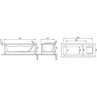 Акриловая ванна Jacob Delafon Sofa 170x70 E60518RU-00 без гидромассажа — фото 6, Акриловые ванны