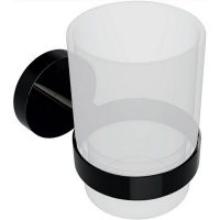 Стакан для зубных щеток Bemeta Hematit 159110012 Антрацит глянец — фото 1, Мыльницы