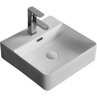 Раковина Ceruttispa 42 CR7602B СТ9608 Белая — фото 1, Раковины накладные