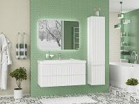 Шкаф пенал Brevita Victory 35 R VIC-05035-010R Белый матовый — фото 10, Мебель для ванной