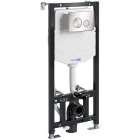 Инсталляция WasserKRAFT Aller 10TLT.010.ME.BN02 для унитаза с клавишей смыва Никель — фото 1, Инсталляции для унитазов