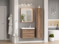 Тумба с раковиной Brevita Dallas 70 УТ000012093 подвесная Дуб Галифакс олово — фото 7, Мебель для ванной