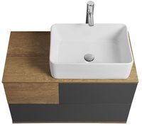 Товар: Тумба под раковину Aquaton Терра 85 1A247201TEKA0 подвесная Дуб кантри Антрацит - фото 4 Тумба под раковину Aquaton Терра 85 1A247201TEKA0 подвесная Дуб кантри Антрацит — фото 4, Мебель для ванной