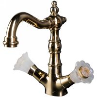 Смеситель для раковины Boheme Camelia 292 Золото — фото 1, Смесители