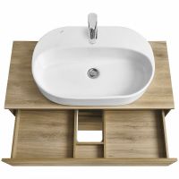 Тумба под раковину Aquaton Либерти 100 1A279601LYC70 подвесная Дуб эльвезия — фото 15, Тумбы под раковину