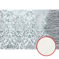 Фреска Ortograf Splendo 31704 Фактура флок FLK Флизелин (4*2,7) Серый/Голубой, Вензель/Кирпич — фото 1, Фрески