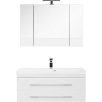 Комплект мебели для ванной Aquanet Нота New 100 230303 подвесной Белый глянец — фото 2, Комплекты мебели для ванной