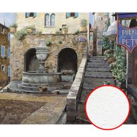 Фреска Ortograf Городской пейзаж живопись 11546 Фактура бархат FX Флизелин (3,3*2,7) Серый/Бежевый, Город/Живопись — фото 1, Фрески