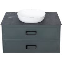 Тумба под раковину La Fenice Cubo 90 FNC-01-CUB-G-90-2 подвесная Серая матовая — фото 7, Мебель для ванной