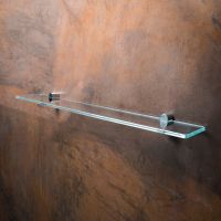 Стеклянная полка Bemeta Organic 157102241 Хром — фото 2, Полки для ванной и душа