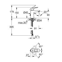 Смеситель для раковины Grohe BauLoop Хром арт-23336000 — фото 3, Смесители для раковины