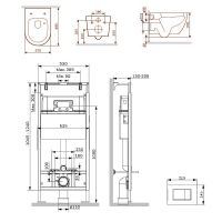 Комплект унитаза с инсталляцией AM.PM Like IS100251.801900 с сиденьем Микролифт и клавишей смыва Хром глянцевый — фото 10, Комплекты унитаз + инсталляция