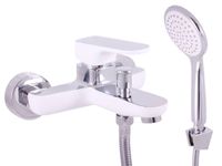 Смеситель для ванны Rav Slezak Yukon CB YU154.5/1CB Хром/Белый — фото 1, Смесители