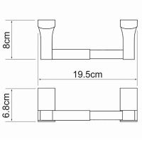 Держатель туалетной бумаги WasserKRAFT Leine K-5022 Хром — фото 3, Держатели туалетной бумаги