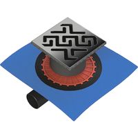 Душевой трап Berges Zentrum Antik 100x100 091364 с решеткой Хром — фото 1, Трапы для душа