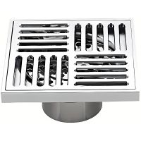 Душевой трап Gappo G81051 с решеткой Хром — фото 1, Трапы для душа