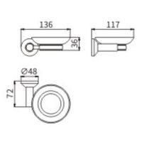 Мыльница CeramaLux Fleur Хром арт-78304 — фото 2, Мыльницы